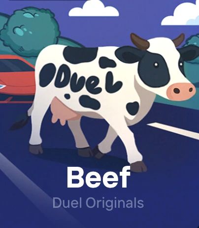 Karta gry Duel Beef – road-crossing z RTP 99,2% i maksymalnym mnożnikiem 183 277×
